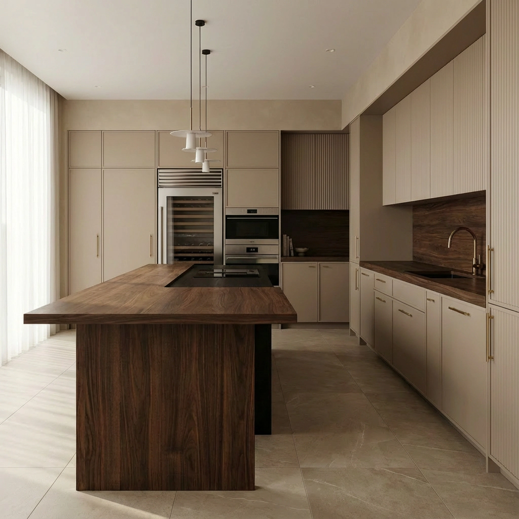 Design e stili delle cucine con piano in legno