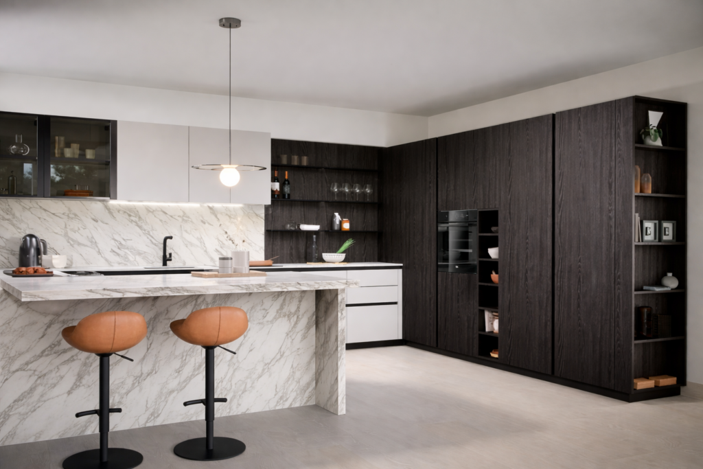 isola con marmo moderna