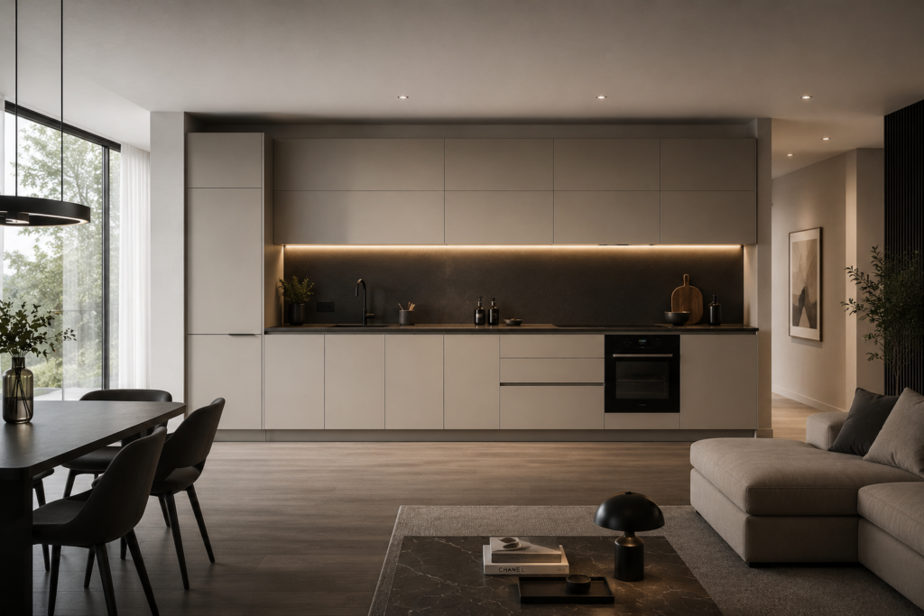 cucina lineare laccata