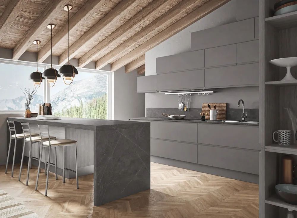 cucina moderna grigia