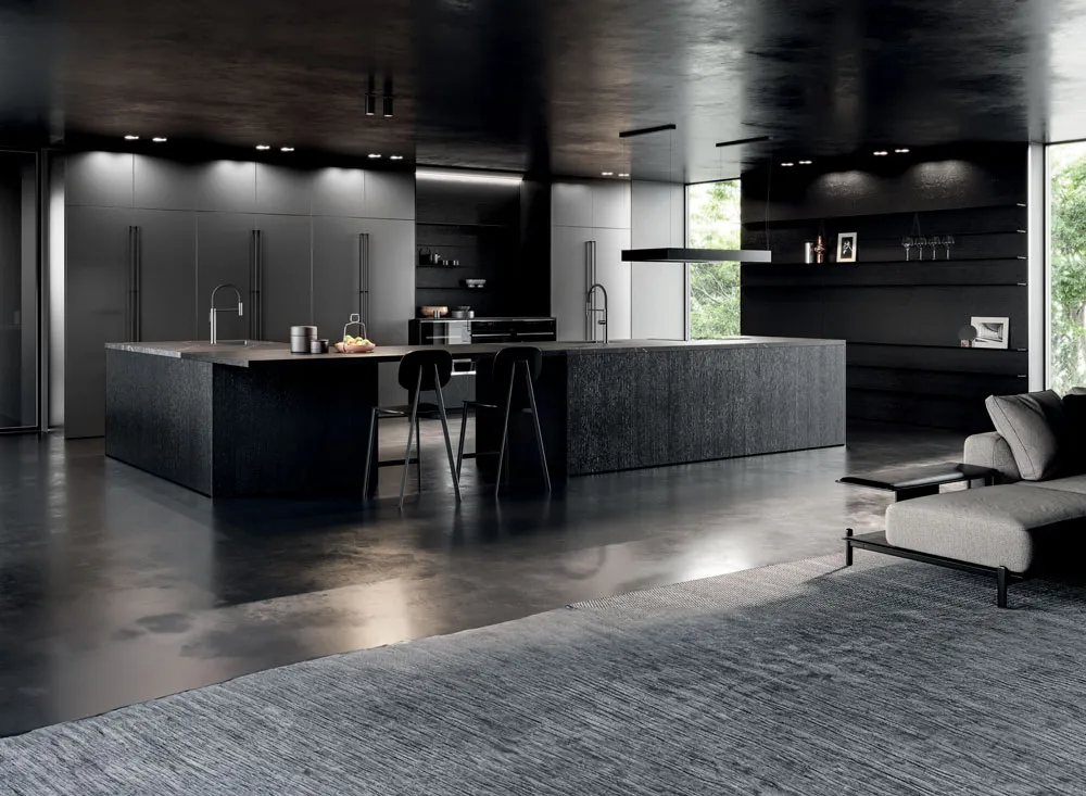 cucina moderna nero opaco